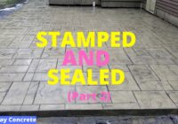 Beautiful Stamped and Sealed Concrete Patio Slab