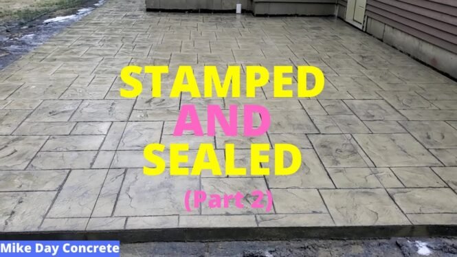 Beautiful Stamped and Sealed Concrete Patio Slab