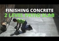 Finishing Concrete For A Two Level Patio Slab (Stone Texture Finish)
