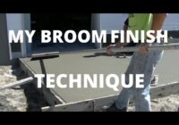 How To Broom Finish A Concrete Patio Slab (50' x 10')