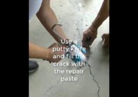 How To Fix A Cracked Concrete Floor #Shorts