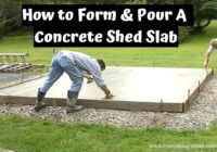 How To Form, Pour, And Finish A Concrete Shed Slab! DIY!