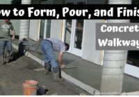 How To Form, Pour, And Finish A Concrete Walkway - For Beginners