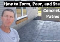 How To Form, Pour, And Stamp A Concrete Patio Slab