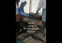 How to Make Concrete Look like Wood (Stamp Training) #Shorts