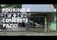 How To Pour A 24' X 24' Concrete Patio Slab (Stamp Finish)