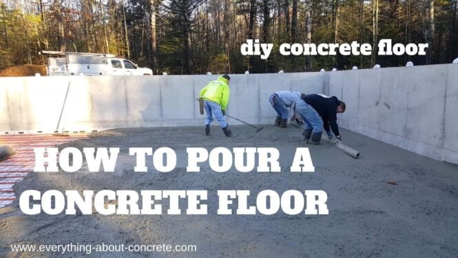 HOW TO POUR A CONCRETE FLOOR : DIY CONCRETE FLOOR