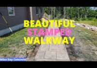 How To Pour And Stamp A Concrete Sidewalk