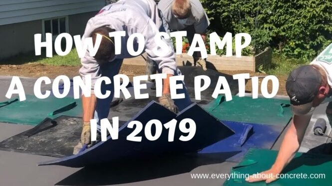 HOW TO STAMP A COLORED CONCRETE PATIO : ASHLAR SLATE