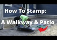 How To Stamp A Concrete Walkway And Patio Slab