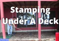 How To Stamp A Small Concrete Patio Under A Deck