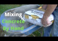 Mixing Concrete By Hand To Patch A Concrete Patio (Quikrete)