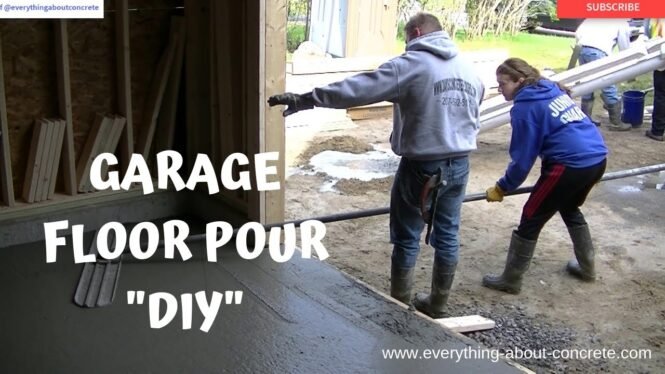 POURING A CONCRETE FLOOR FOR A NEW GARAGE