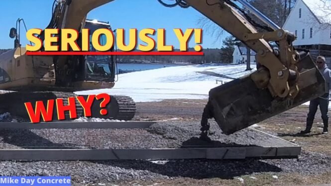 Pouring Concrete Patios with an Excavator (Was This Messed Up?)