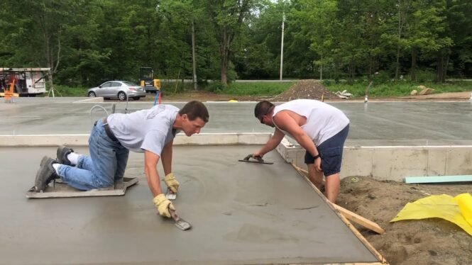diy concrete - how to pour concrete with finishing technique!
