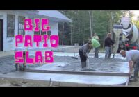 How To Pour A LARGE Concrete Patio Slab (With 3" Slope)