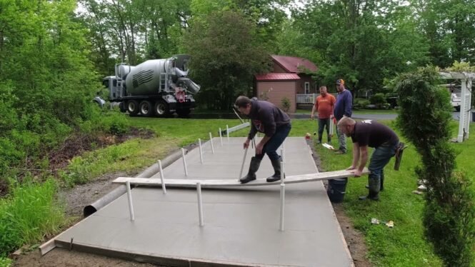 I Bet You've Never Seen This Before. Crazy Stamped Concrete Slab!