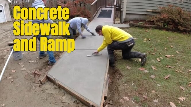 A Concrete Sidewalk That's Also A Ramp - How I Did It!