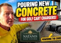 Pouring New Concrete for Golf Cart Chargers at Natanis